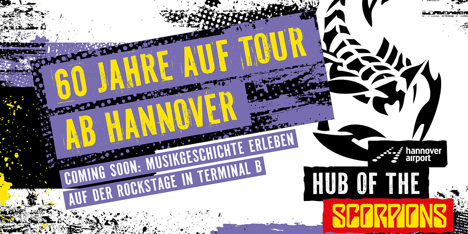 Anzeigenmotiv "Hub of the Scorpions" zum 60. jährigen Jubiläum der Band Scorpions