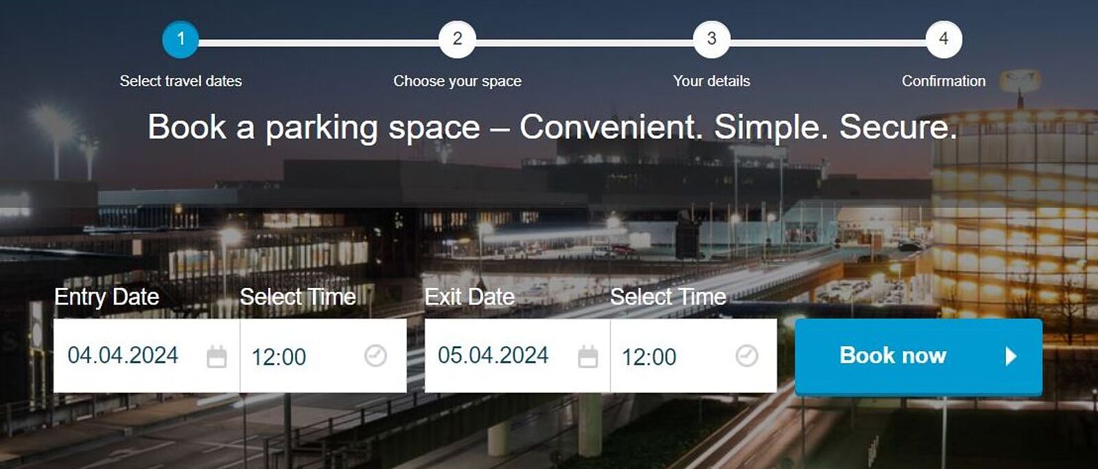 Picture from the reservationtool (please click for reservation)