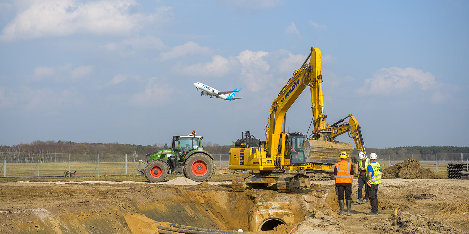 Baustelle zur Modernisierung auf der Nordbahn