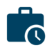 Icon Koffer mit Uhr