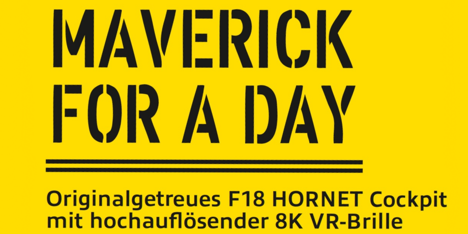 Textgrafik: Maverick für einen Tag
