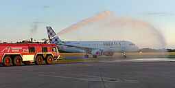 Wassertaufe der Volotea am HAJ