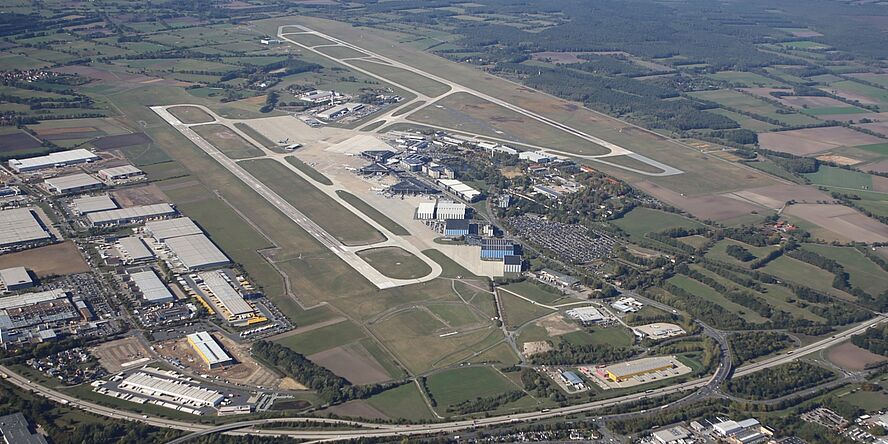 Luftbild auf den Flughafen