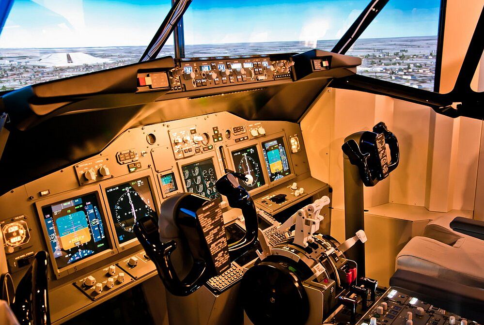 Aufnahme der Bedienelemente des B737-Flugsimulators