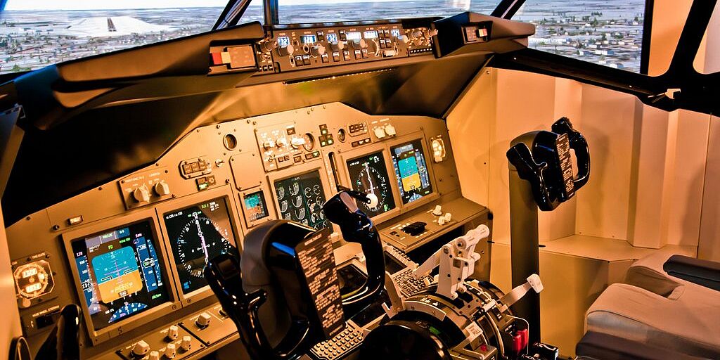 Aufnahme der Bedienelemente des B737-Flugsimulators