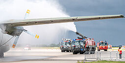 Übung der Flughafenfeuerwehr