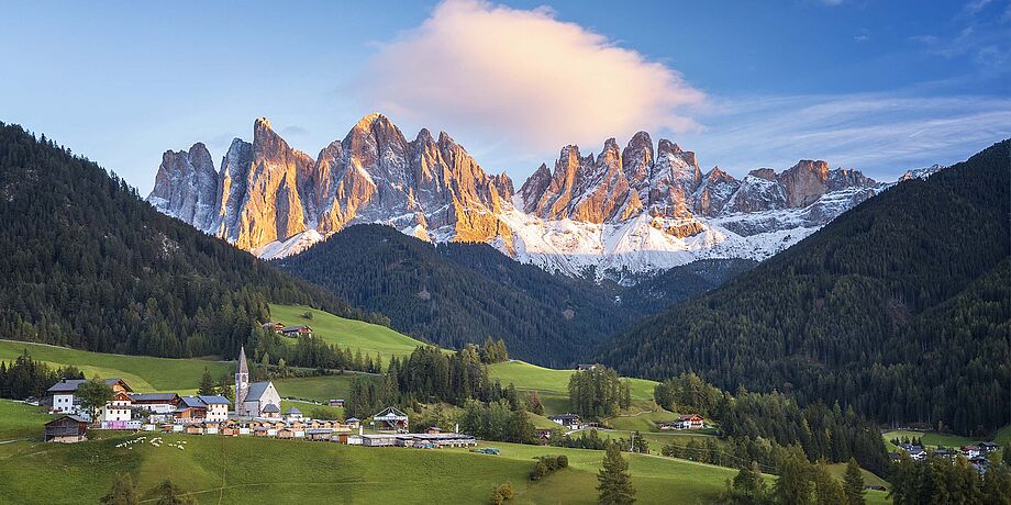 Gebirgsgruppe der Dolomiten in Südtirol, Italien