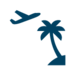 Icon Palme mit Flugzeug