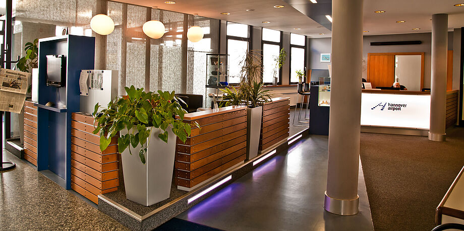 Innenansicht der Lounge im Karl-Jatho-Terminal