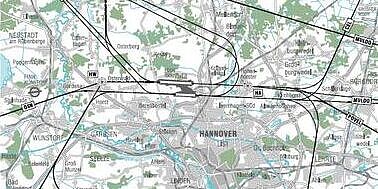 Karte Minimum Noise Routings (SID) am HAJ